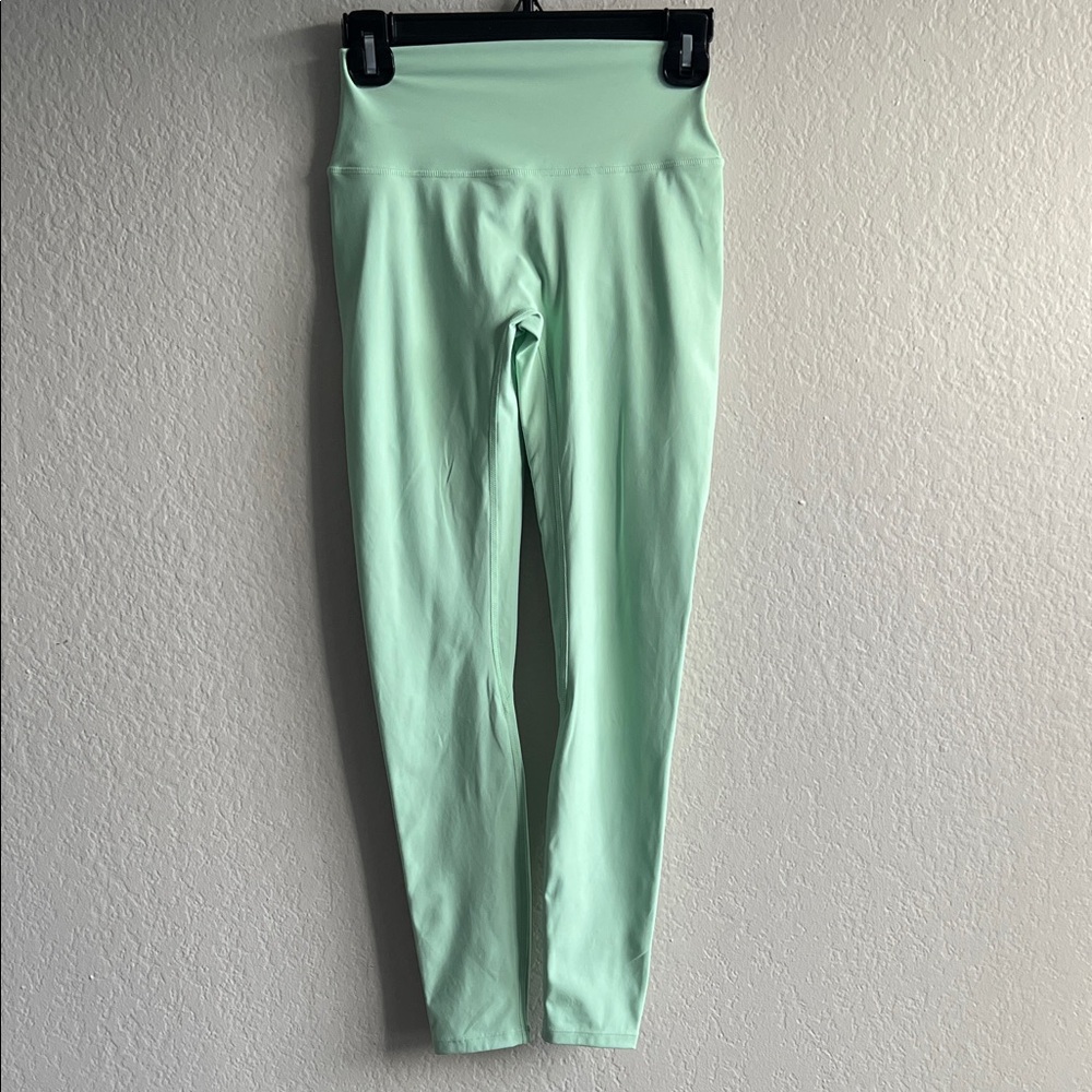 High-Waist Mint Green Leggings - Women's Performance Stretch